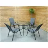 Milan 5pce Patio Set Air Textoline
