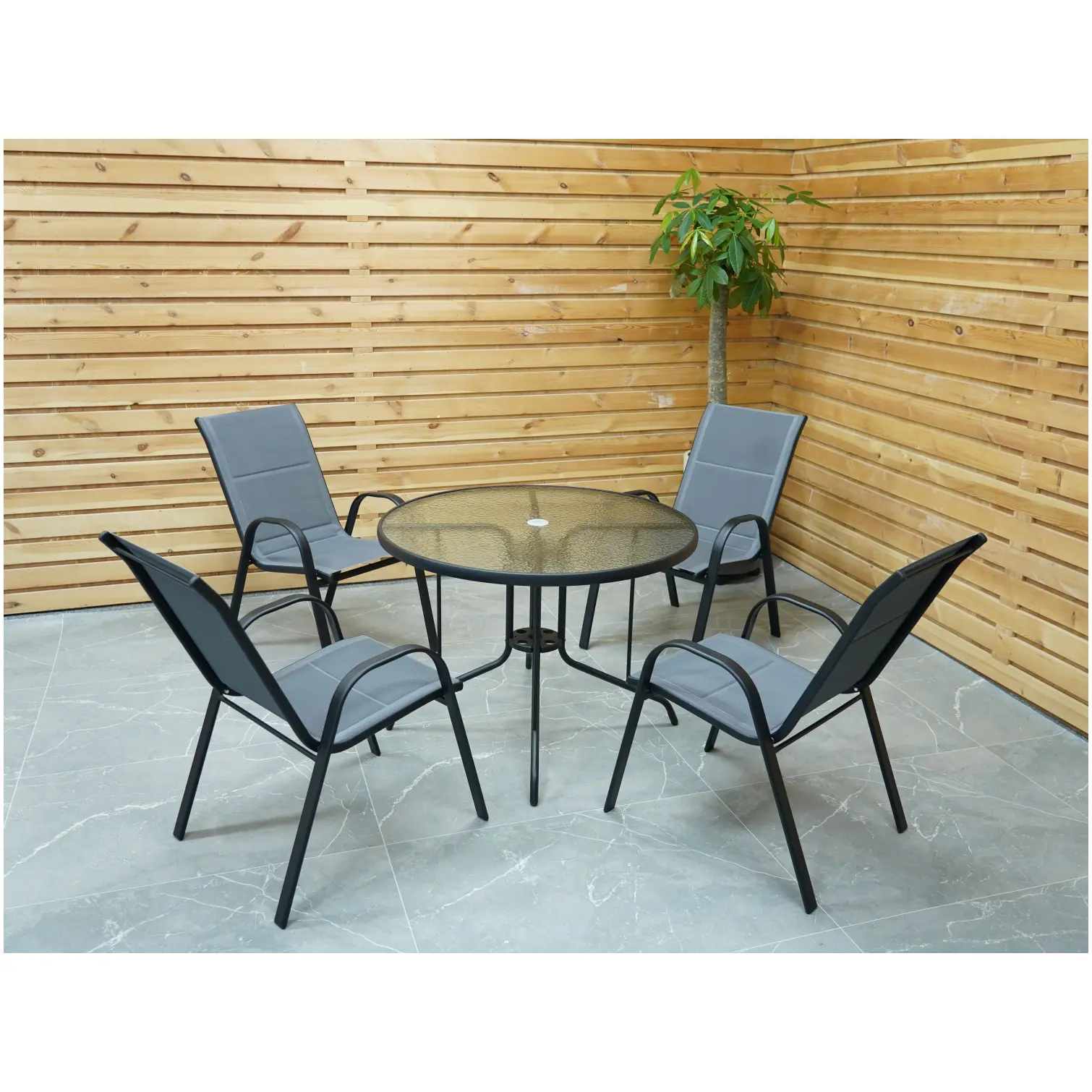 Milan 5pce Patio Set Air Textoline