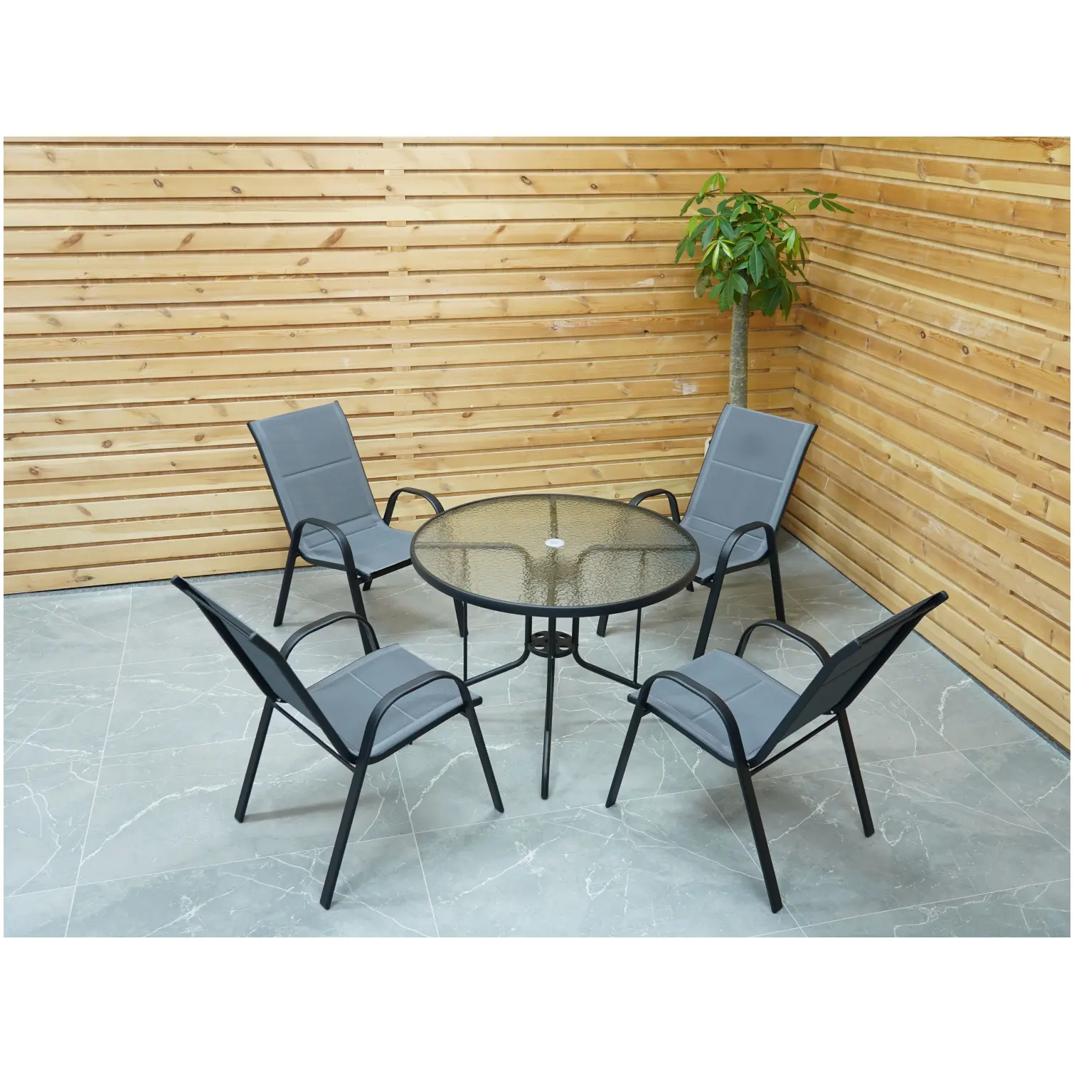 Milan 5pce Patio Set Air Textoline