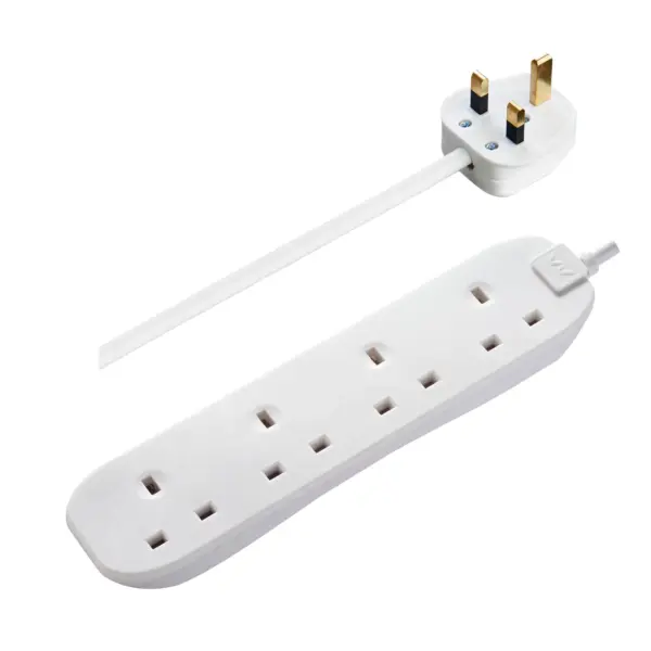 NEX0013_4 Masterplug Trailing Socket 4 Gang 13Amp 5m