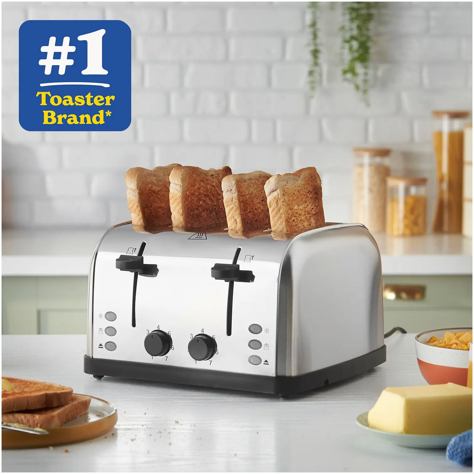 Russell Hobbs 4 Slot Toaster Stainless Steel