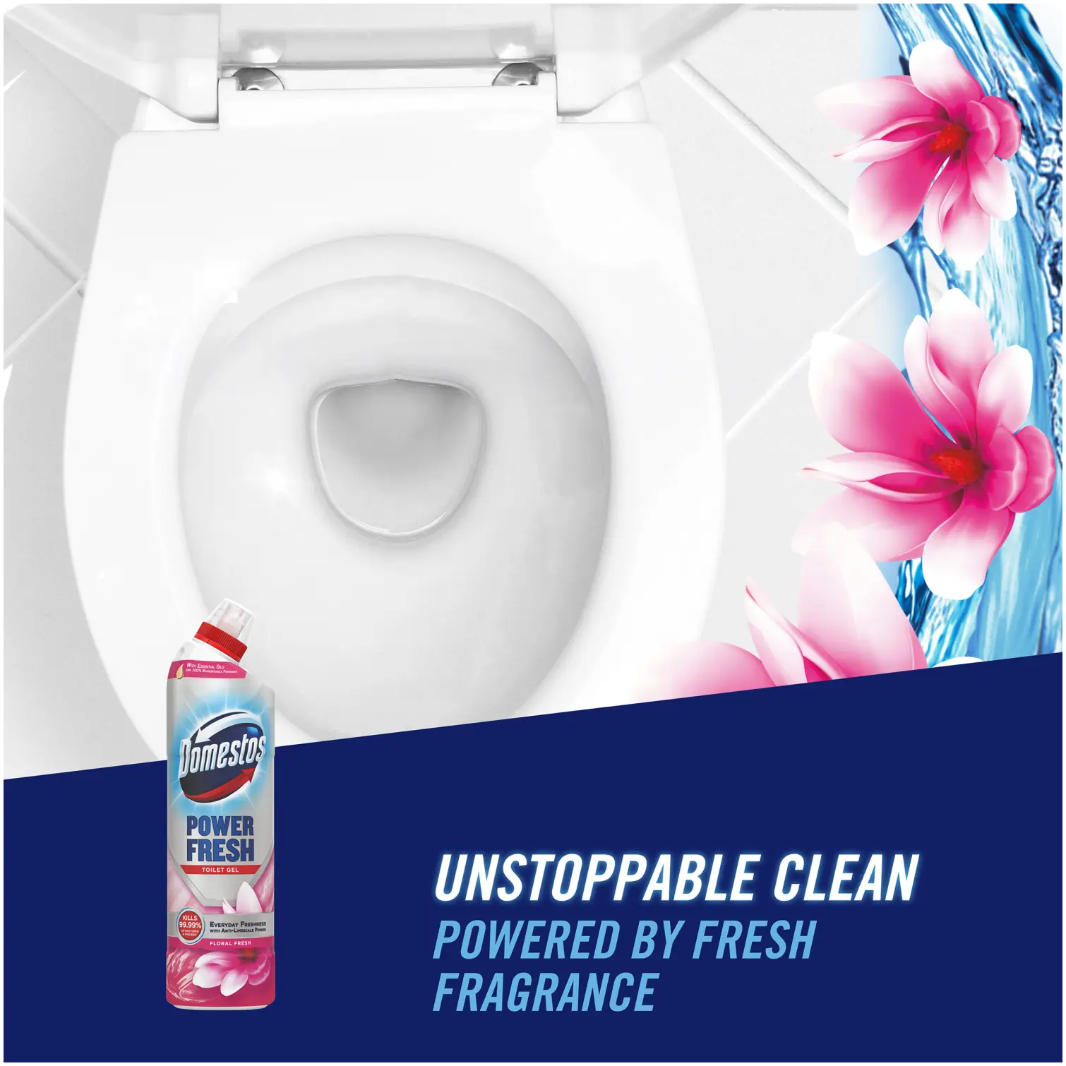 Domestos Power Fresh Toilet Gel Floral 750ml