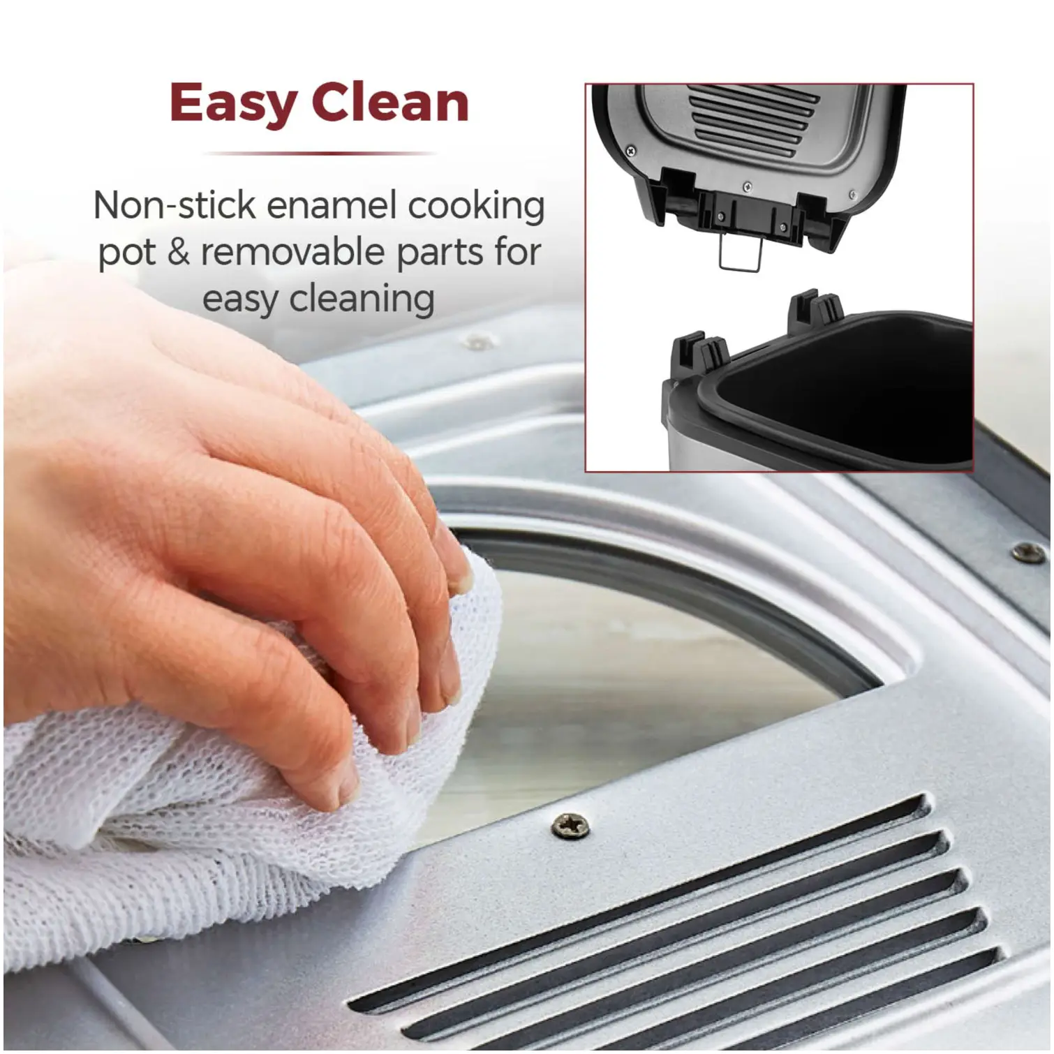 Tower Square Fryer Black 2ltr