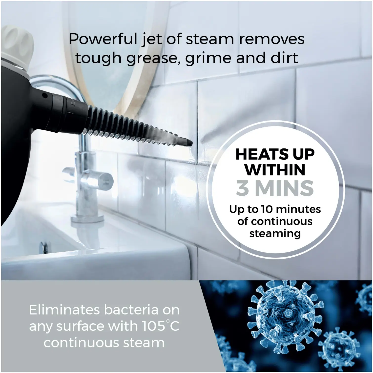 Tower T134000PL Hand Held Steam Cleaner
