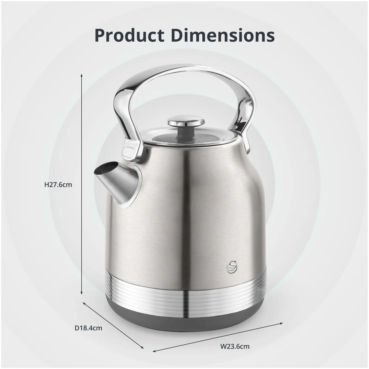 Swan Retro Traditional Kettle Stainless Steel