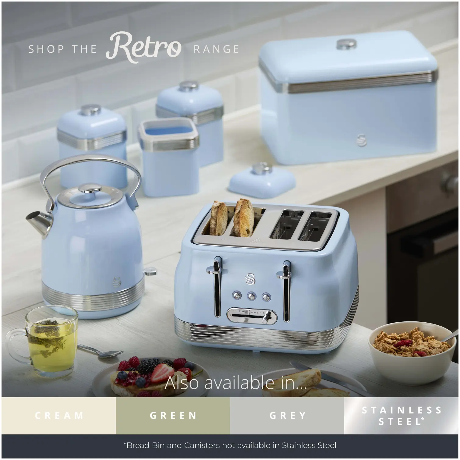 Swan Retro Traditional Kettle Stainless Steel