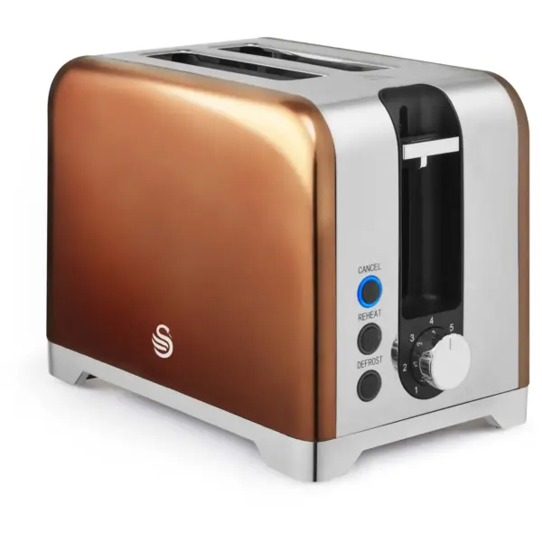 Swan ST19031COP Solace 2 Slice Toaster Copper