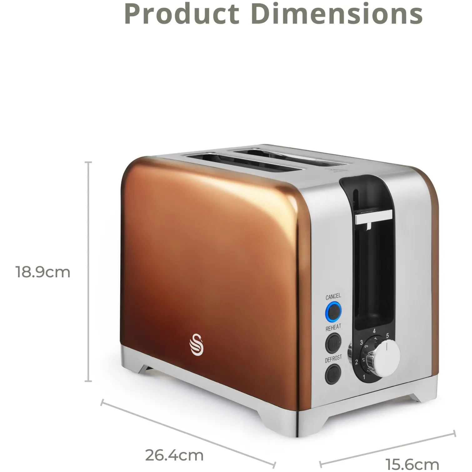 RKW2122_4 Swan ST19031COP Solace 2 Slice Toaster Copper