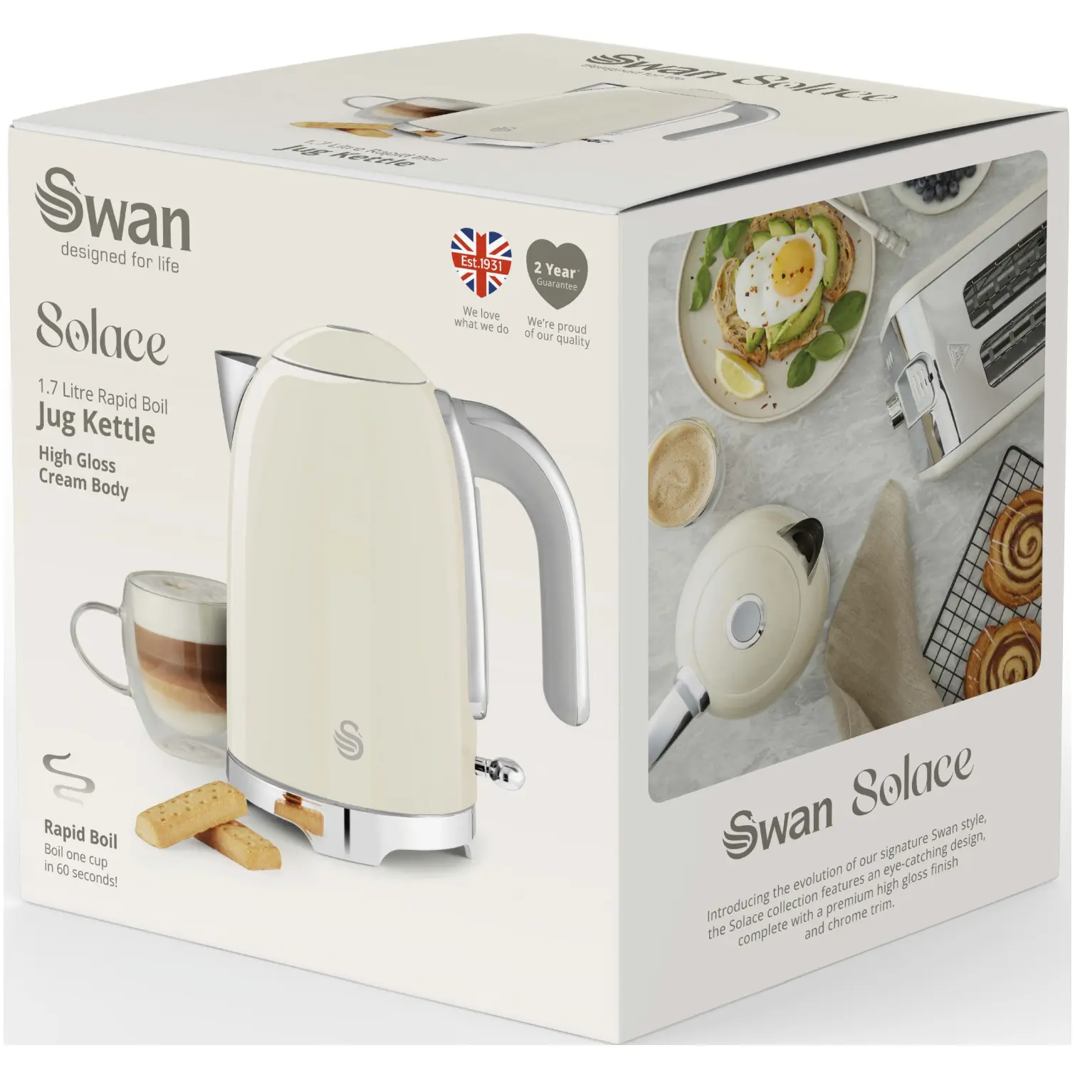 RKW2124_1 Swan Solace Jug Kettle Cream