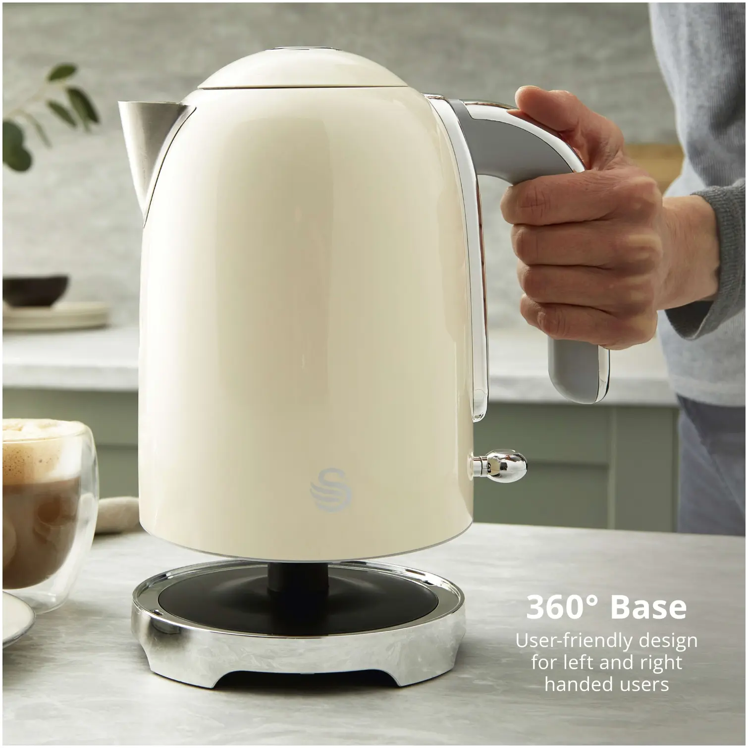 RKW2124_2 Swan Solace Jug Kettle Cream