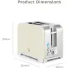RKW2126_4 Swan Solace 2 Slice Toaster Cream