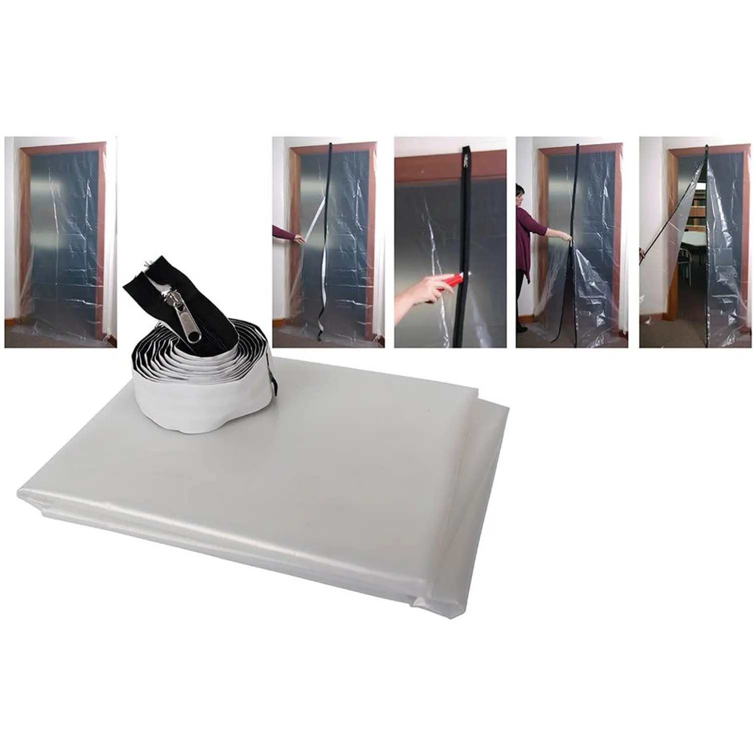 Zipped Doorway Dust Protector