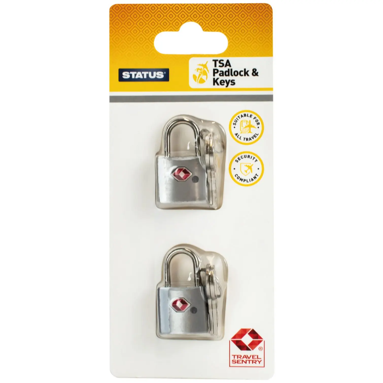 STT6840 Status TSA Travel Padlocks Card of 2