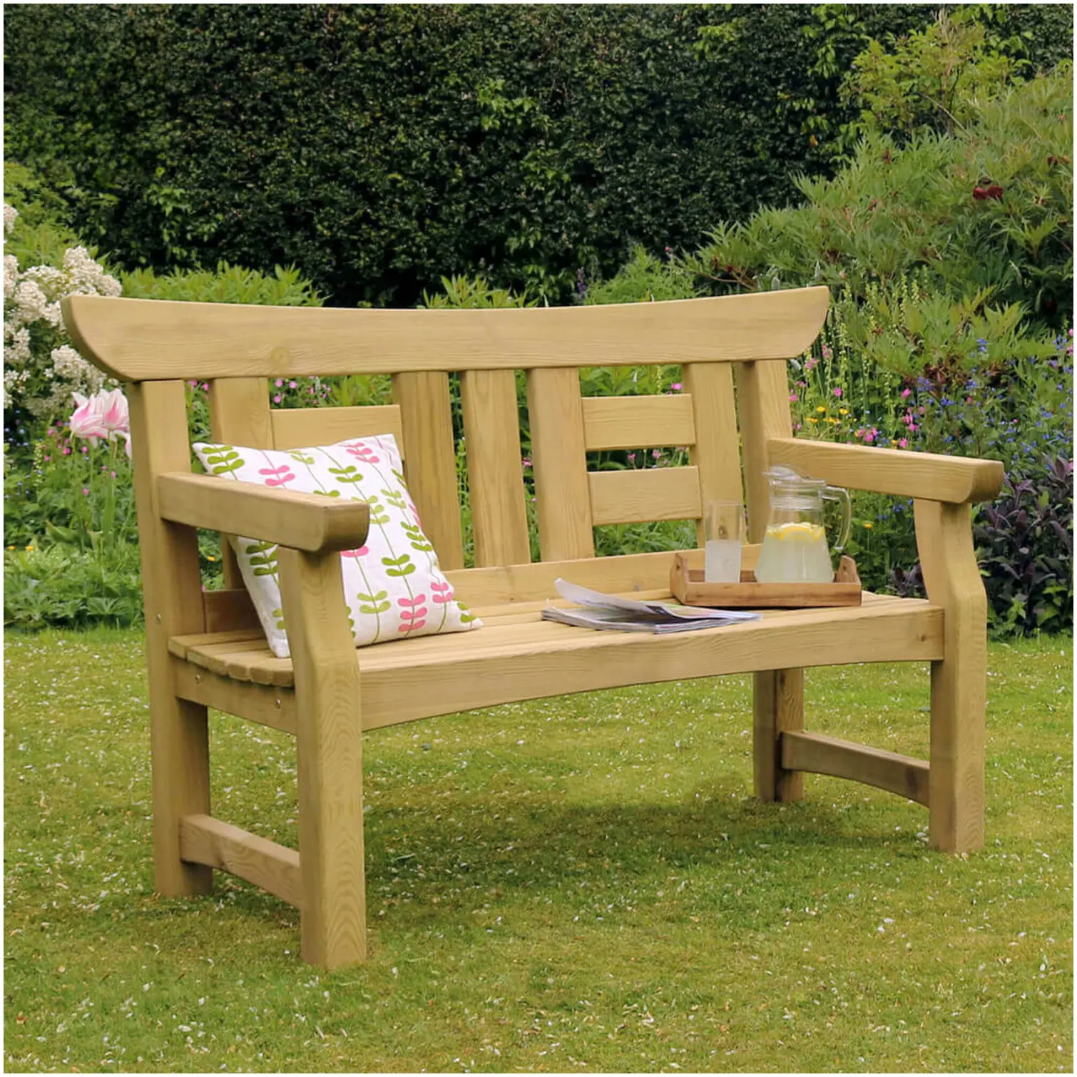 ZES0125 Zest 4 Leisure Cherry Blossom 2 Seater Wooden Bench