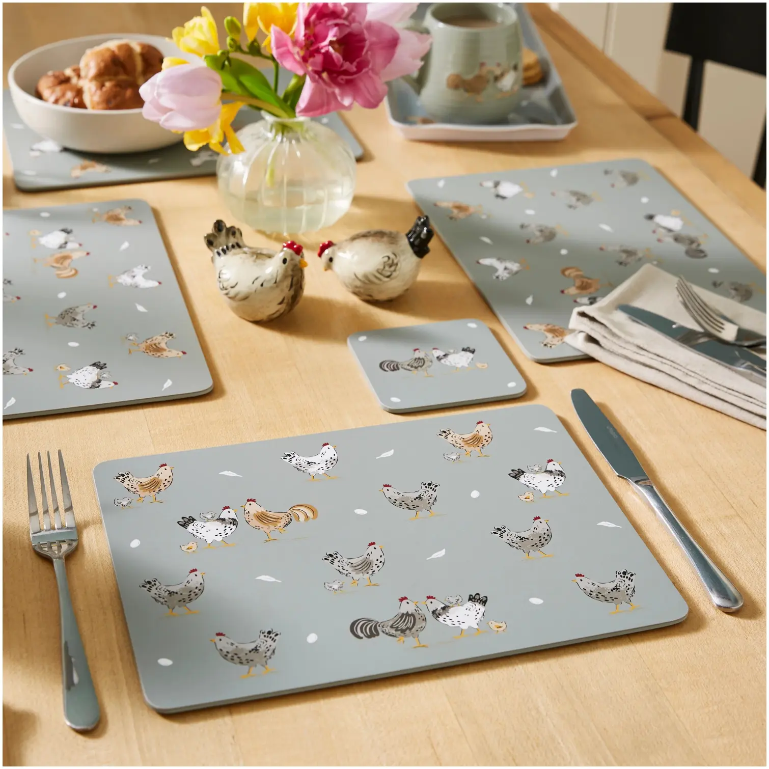 CLI0206_3 Cooksmart Hen House Lane Placemats Pack of 4