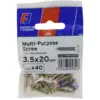 W/Screw Pozi YZP 3.5x20mm pk40W