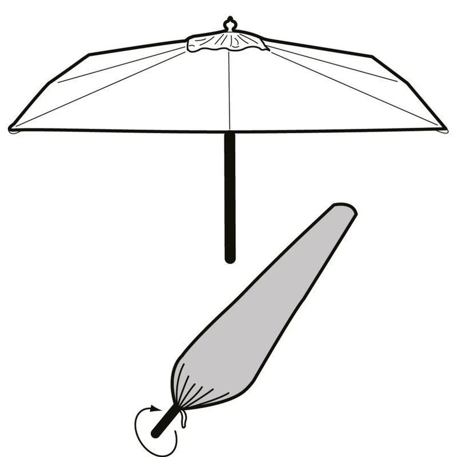 GLD0102_3 Garland Parasol Cover Extra Large 216cm