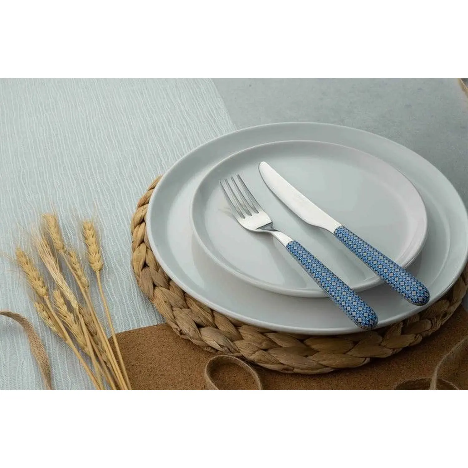 GRU0001_1 Grunwerg Greenwork Cutlery Set 24 Piece Mosaic Tiles