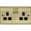 NEX0082 BG 2g SwitchSocket Antique Brass