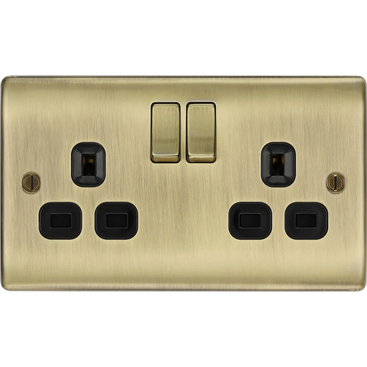 NEX0082 BG 2g SwitchSocket Antique Brass