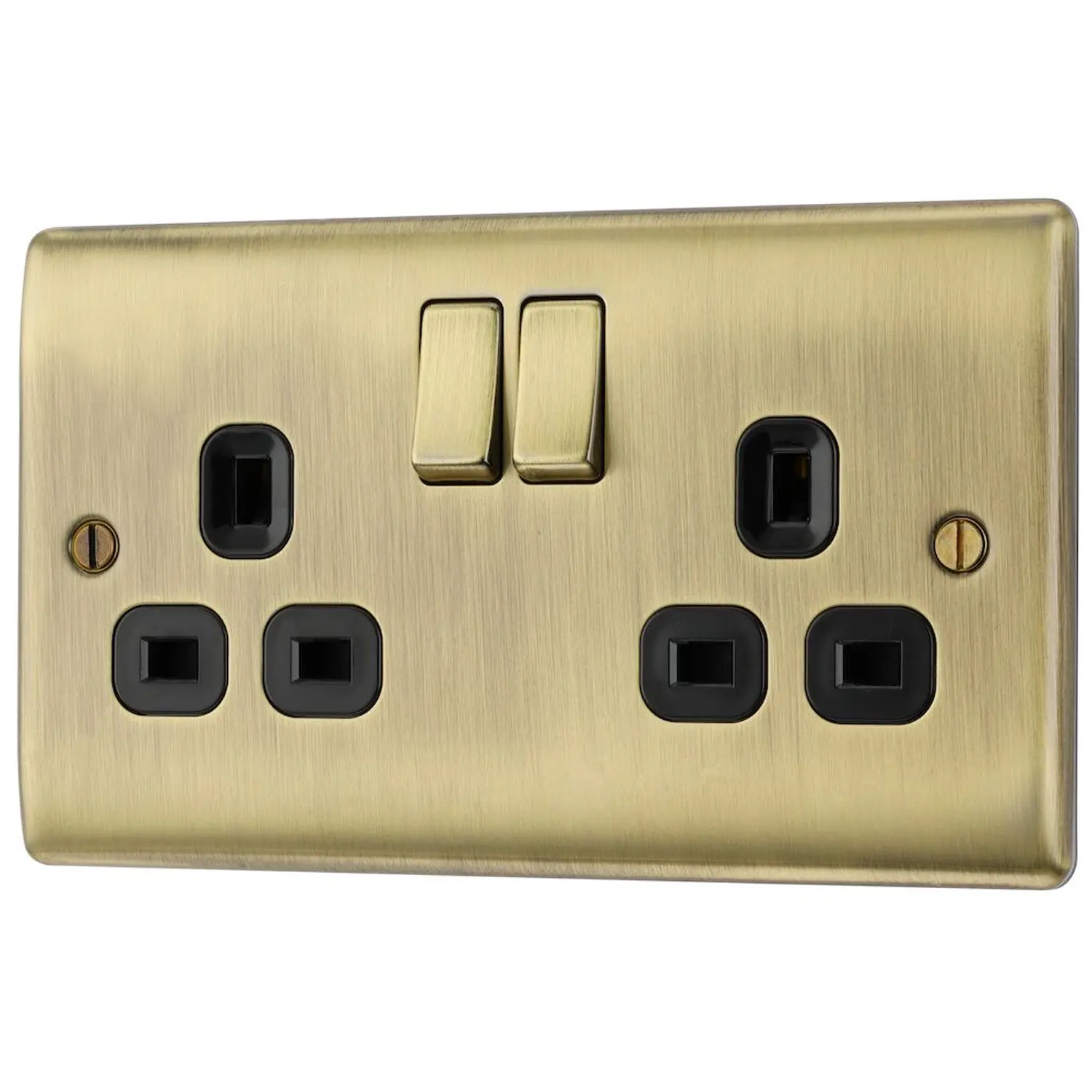 NEX0082_1 BG 2g SwitchSocket Antique Brass
