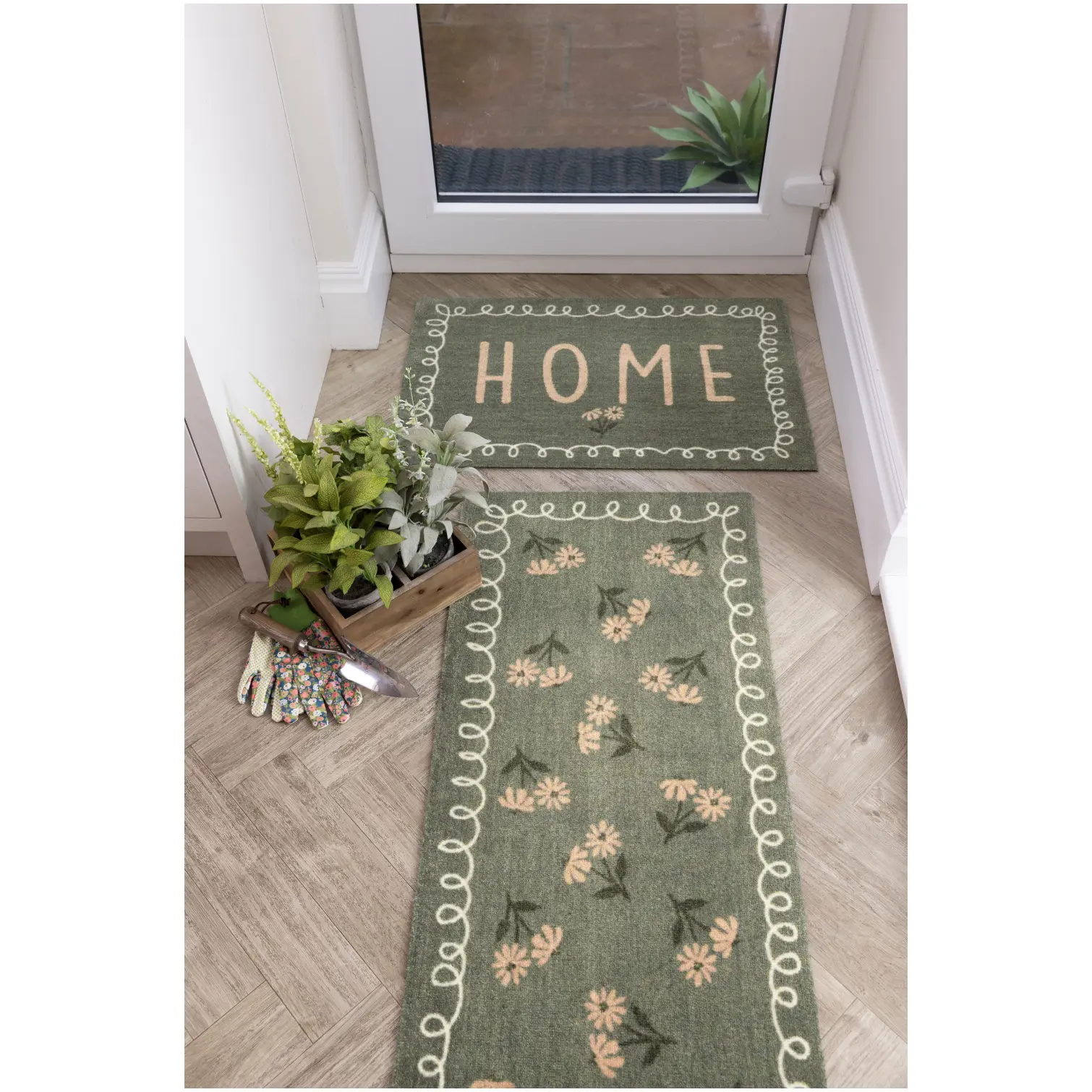 PEX0048_3 My Mat My Home In Bloom 50cm x 75cm