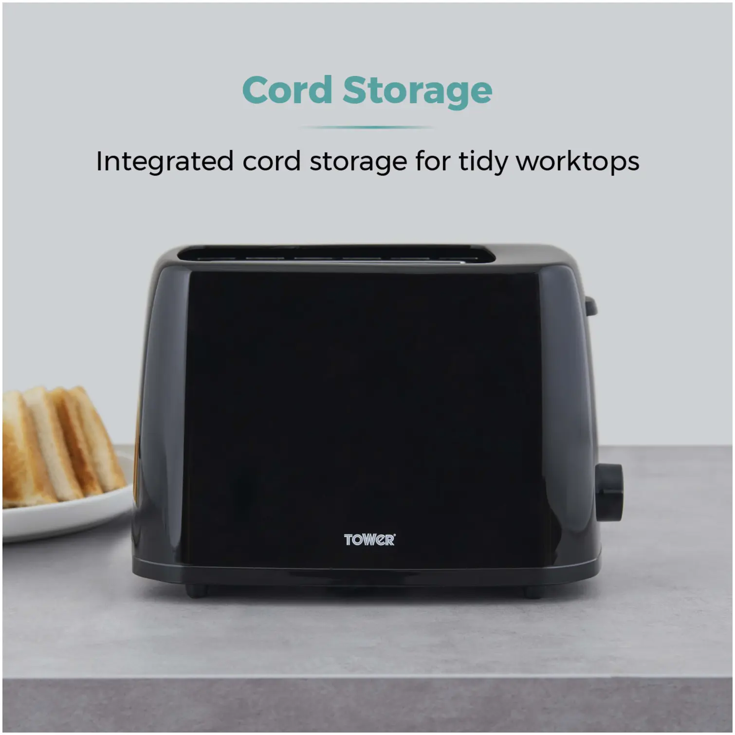 Tower Presto 2 Slice Toaster Grey