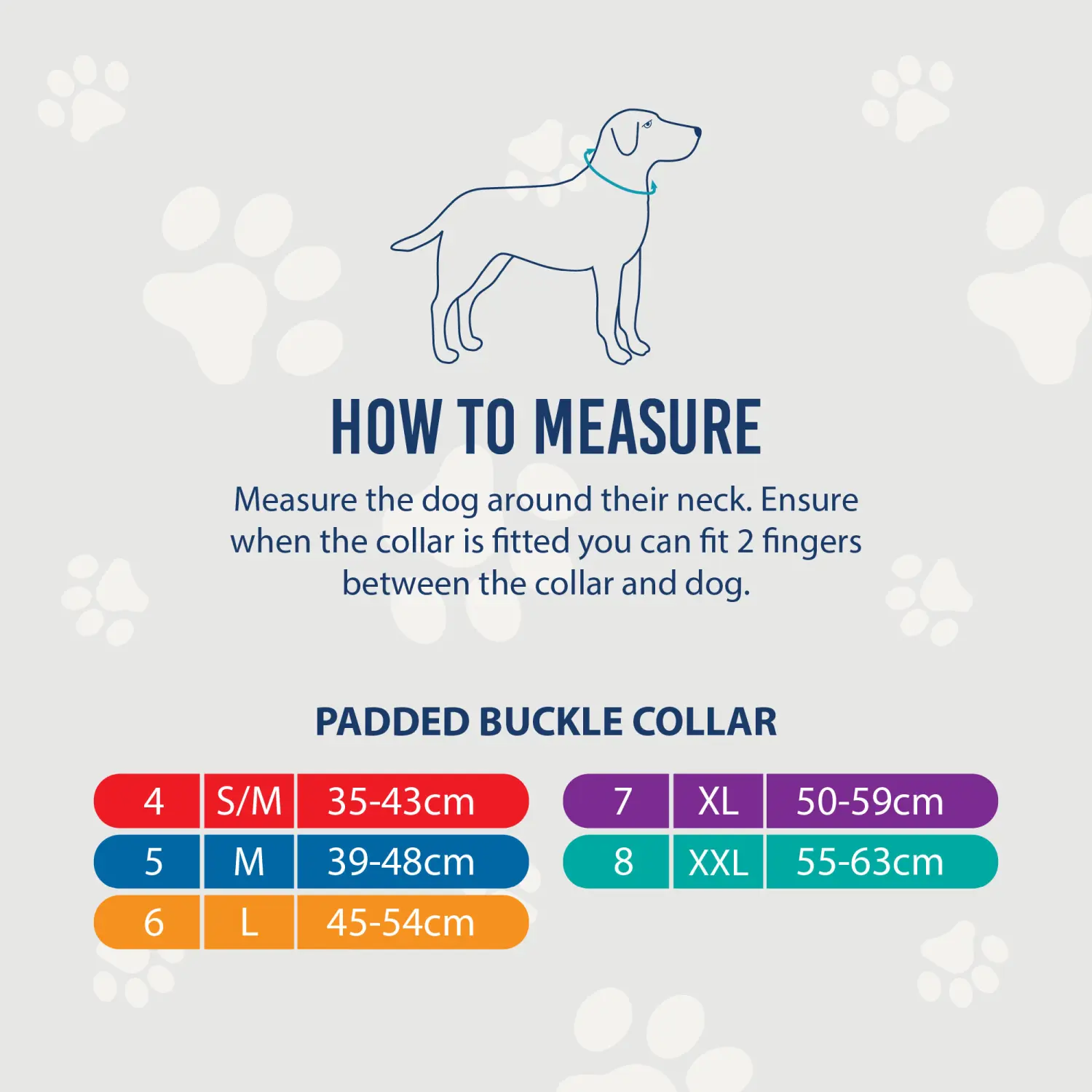 Padded Adjustable Collar 45-54cm Black