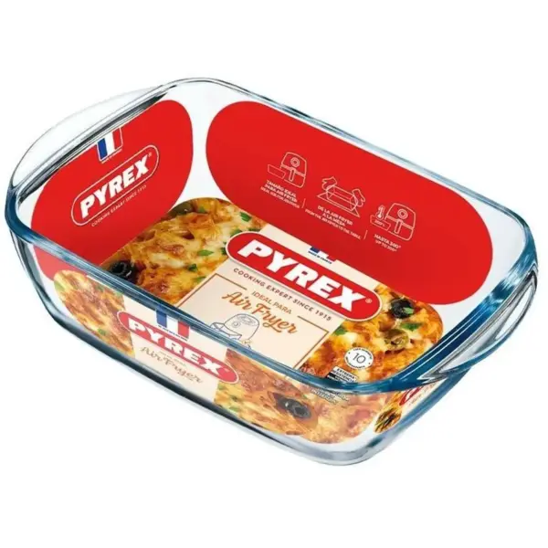 Pyrex Air Fryer Rectangular Dish 23x15cm 1.2L