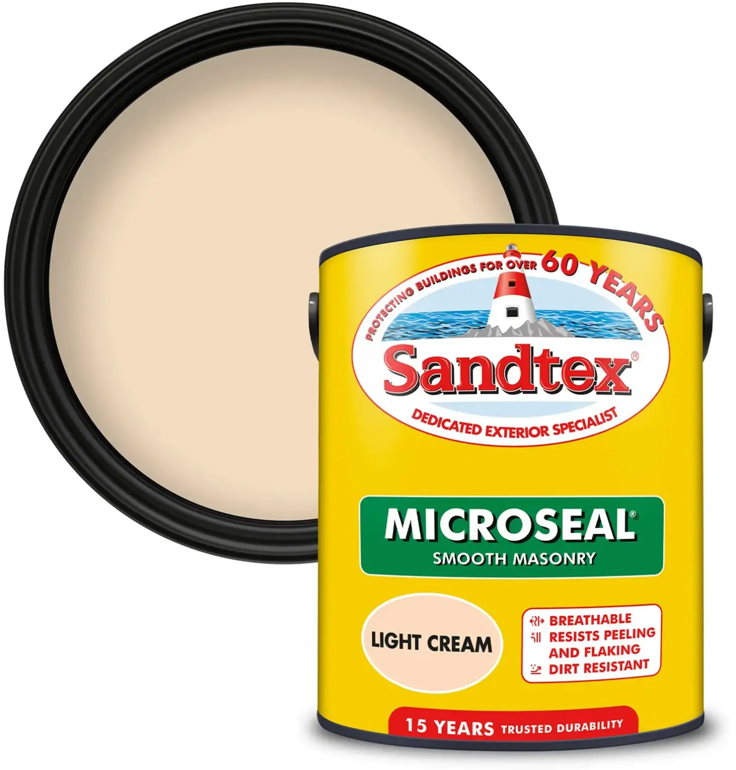 CRW0020_1 Sandtex Masonry Paint 5Ltr Light Cream