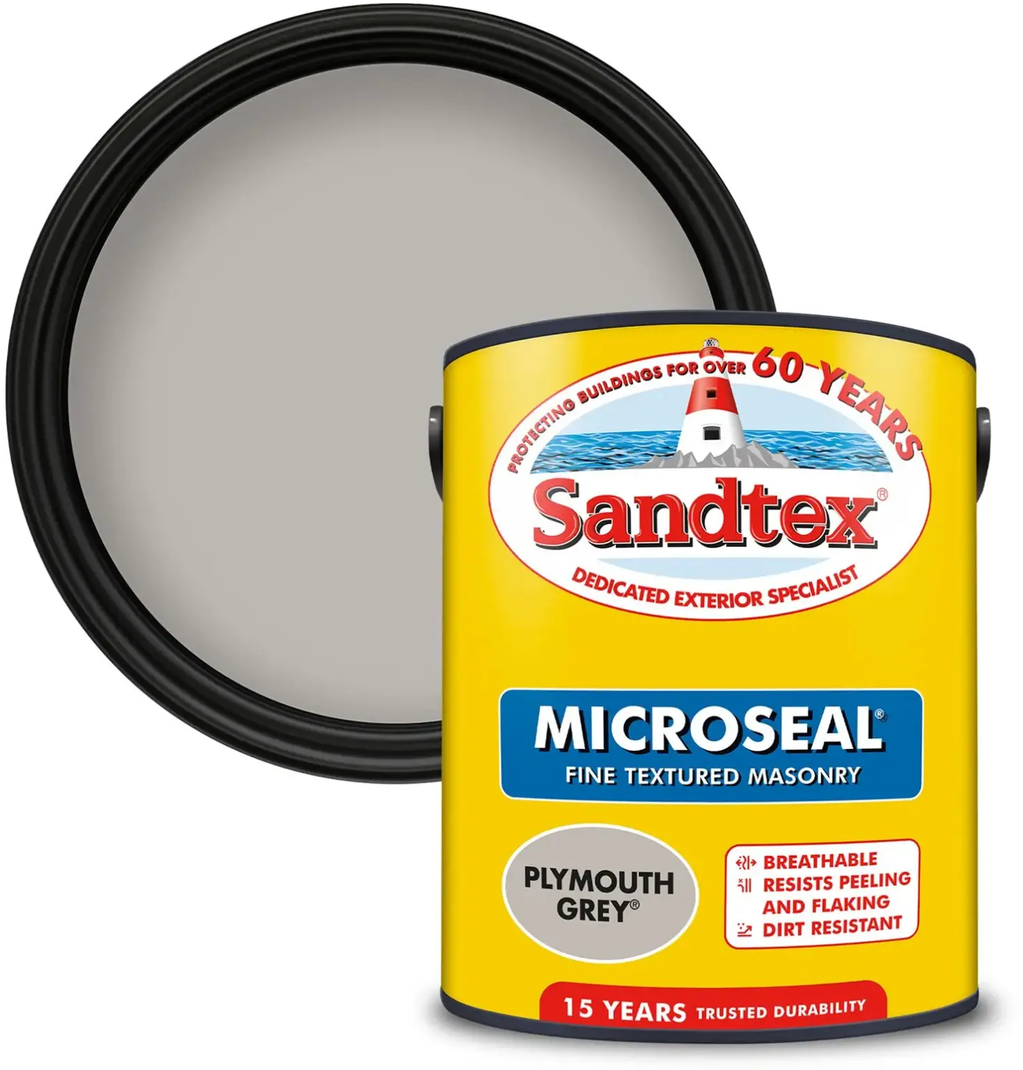 Sandtex Masonry Paint 5Ltr Plymouth Grey