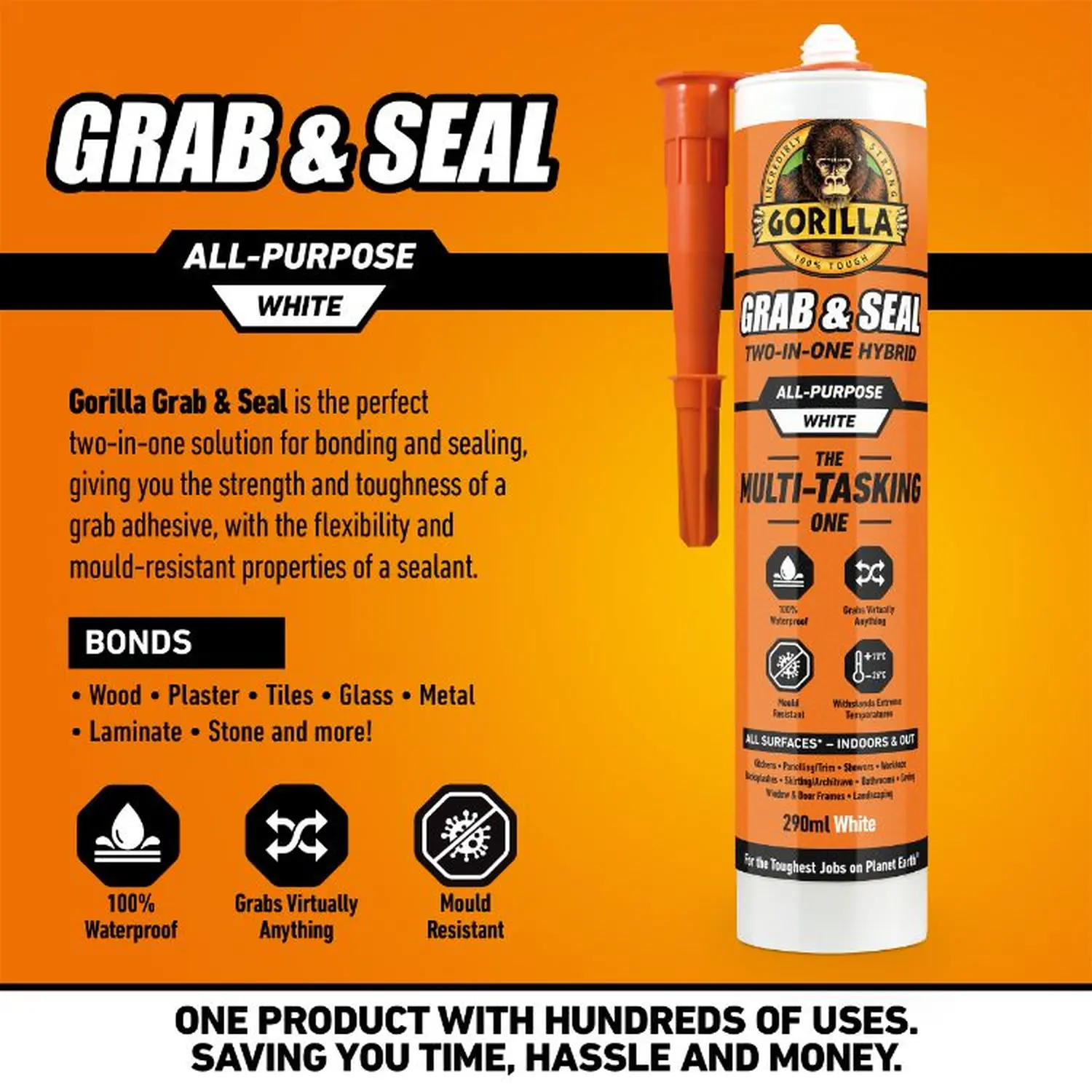 Gorilla Grab & Seal Adhesive White