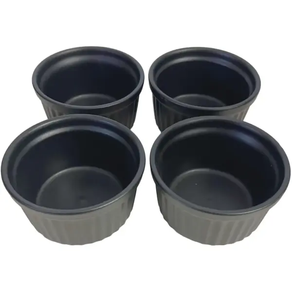 JMF0072 Jomafe Gourmet Black Ramekins 9cm Set of 4