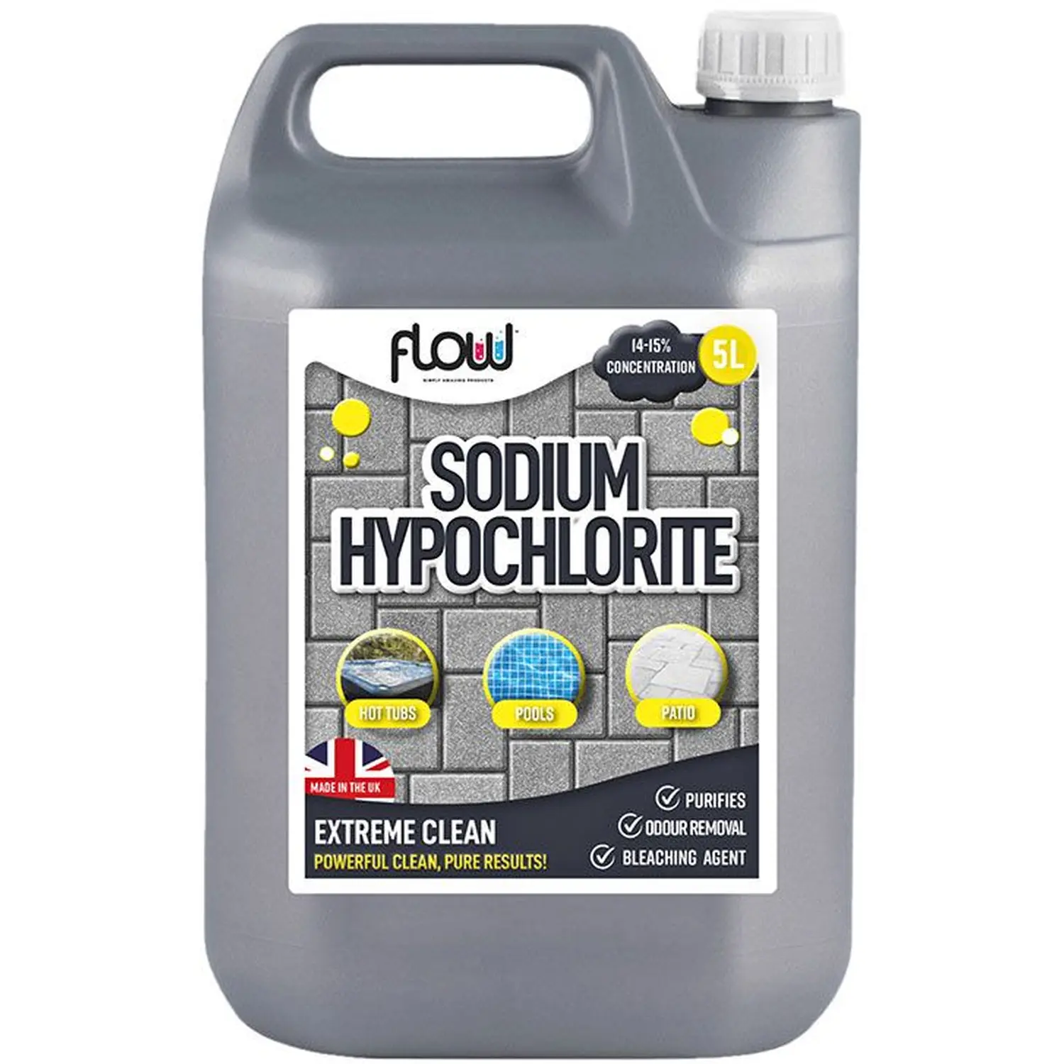 KIN1040 FlowChem Sodium Hypochlorite 5 Litres