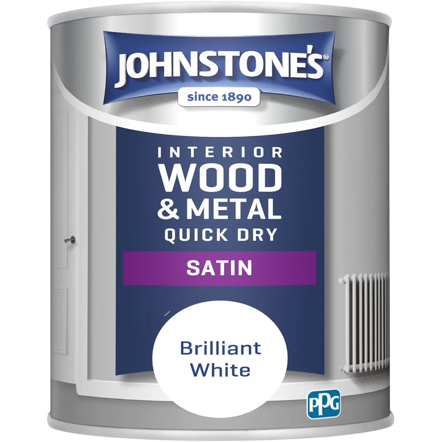 MAN0114 Johnstones Satin Brilliant White 750ml