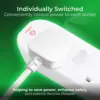 NEX0024_5 Masterplug Individually Switched 4 Gang 13amp 2 Metre Trailing Socket