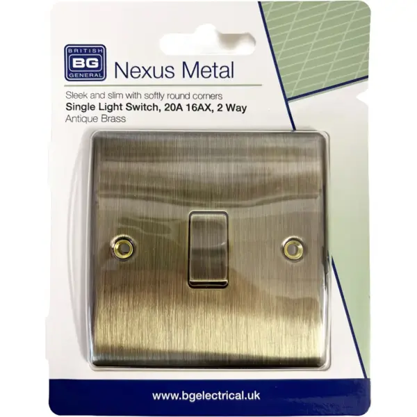 NEX0084 BG 1g Wall Switch Antique Brass