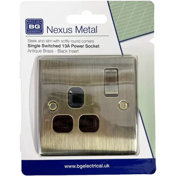 NEX0086 BG 2g Wall Switch Antique Brass