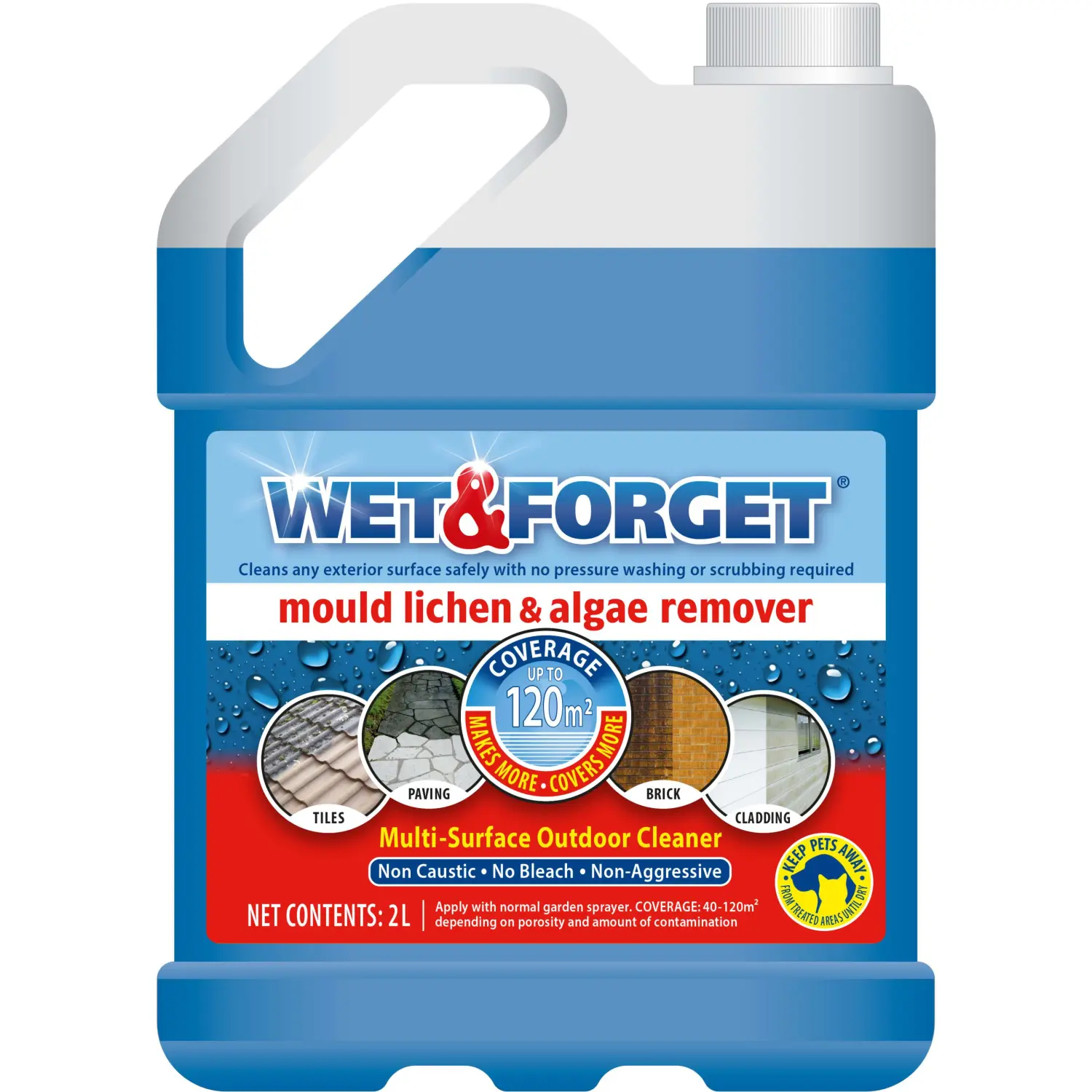PCK0001 Wet & Forget Mould Lichen & Algae Remover 2L