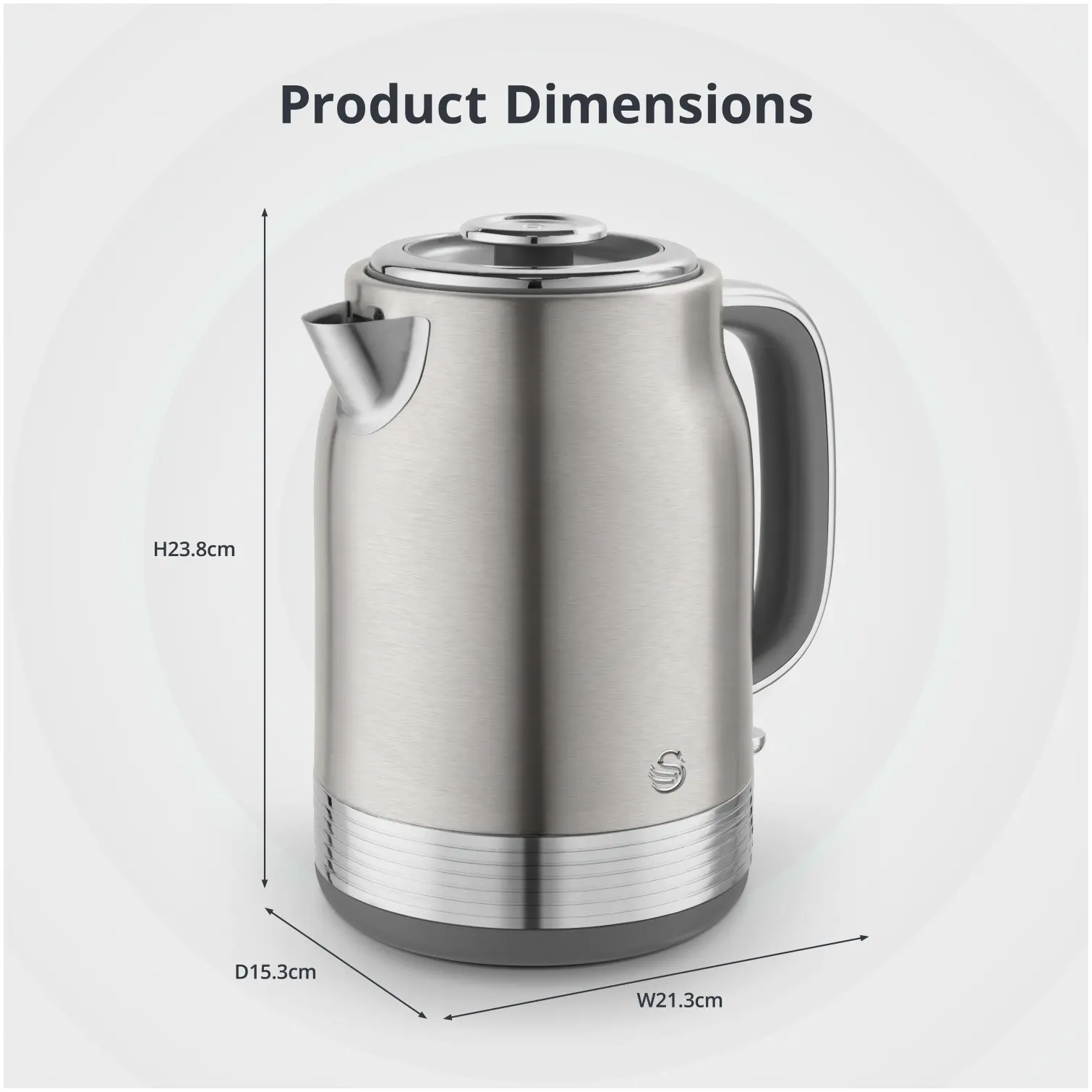 Swan Retro Jug Kettle S/Steel