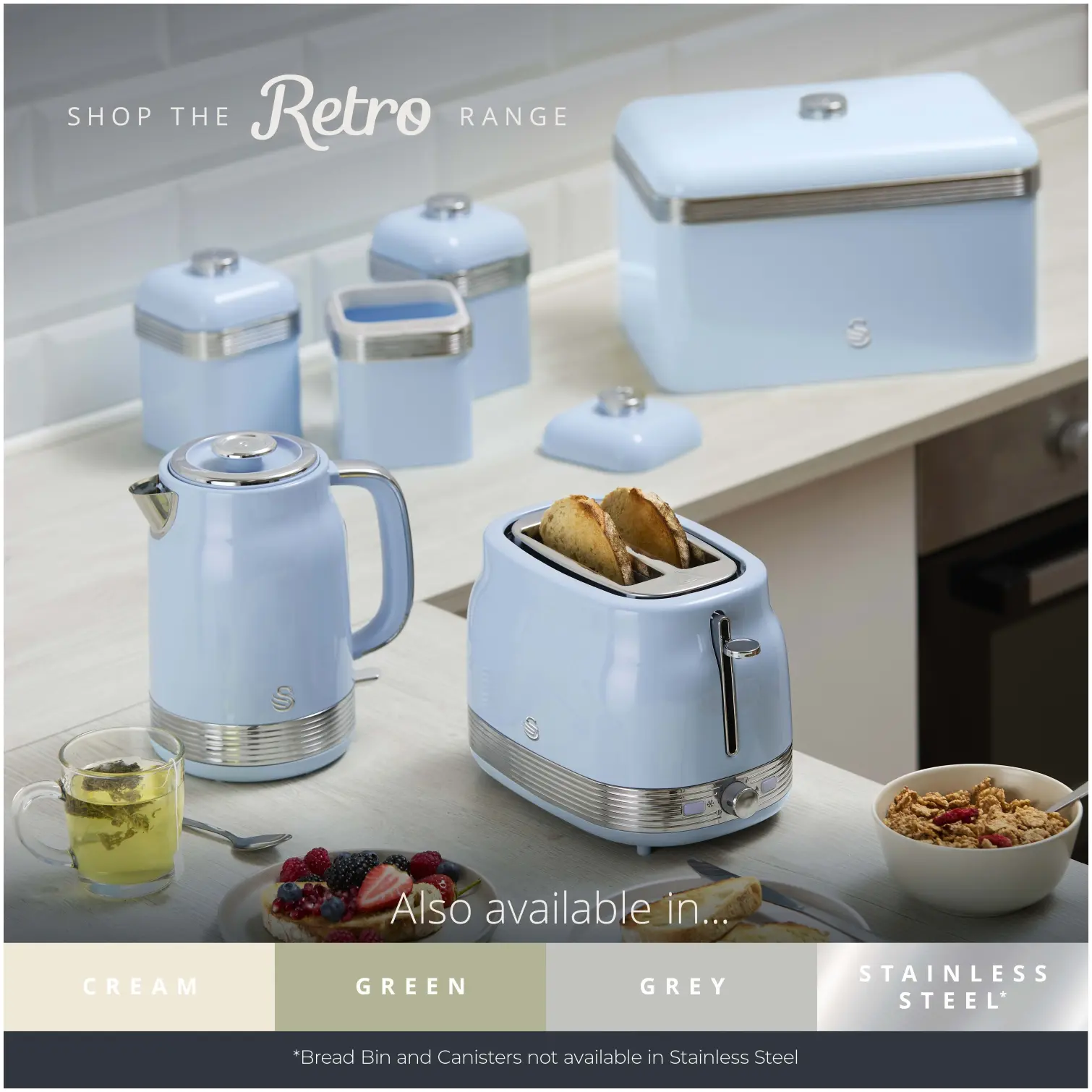 Swan Retro Jug Kettle S/Steel