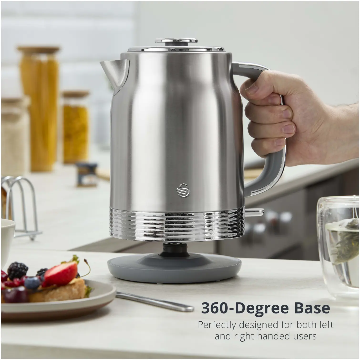Swan Retro Jug Kettle S/Steel