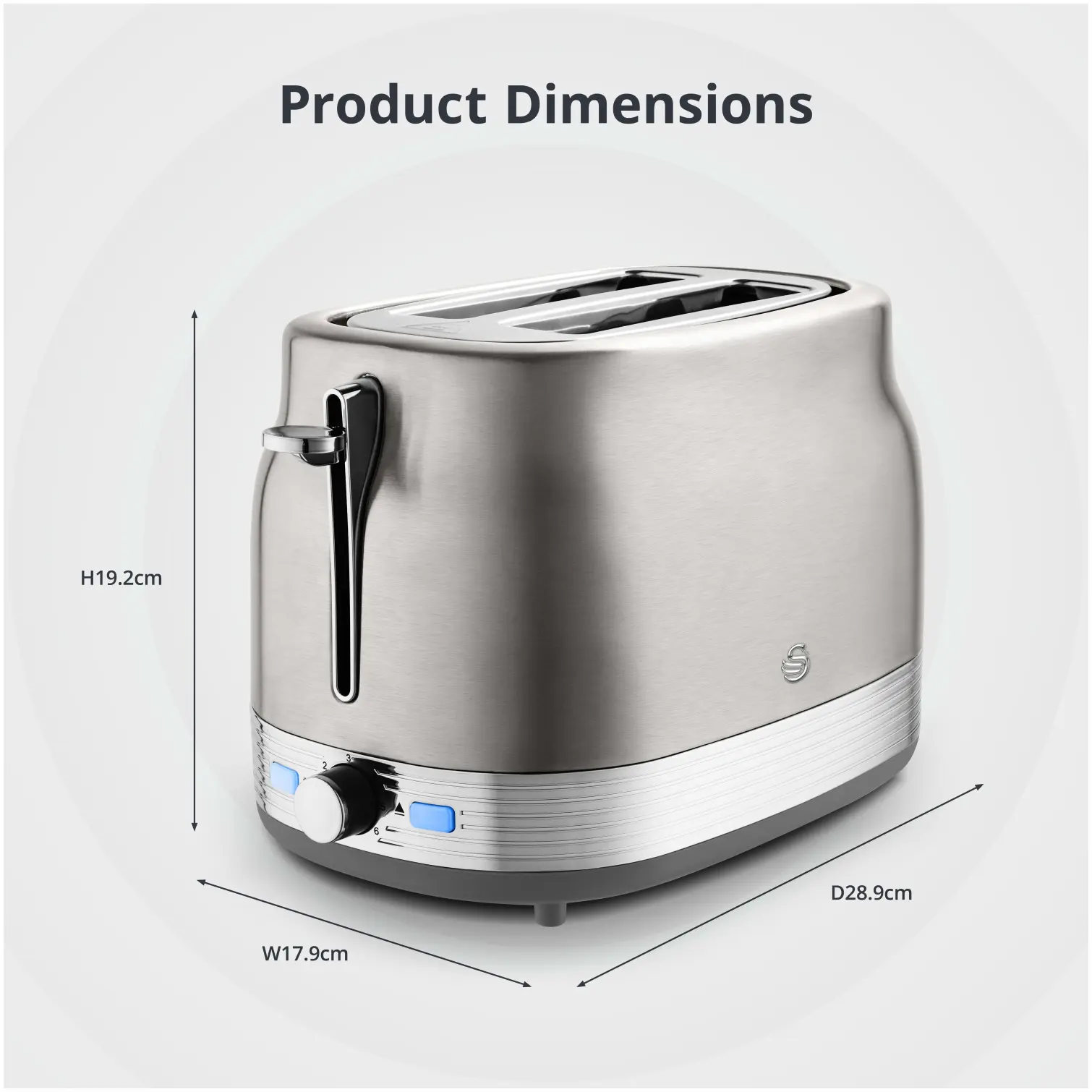 Swan Retro 2 Slice Toaster Stainless Steel