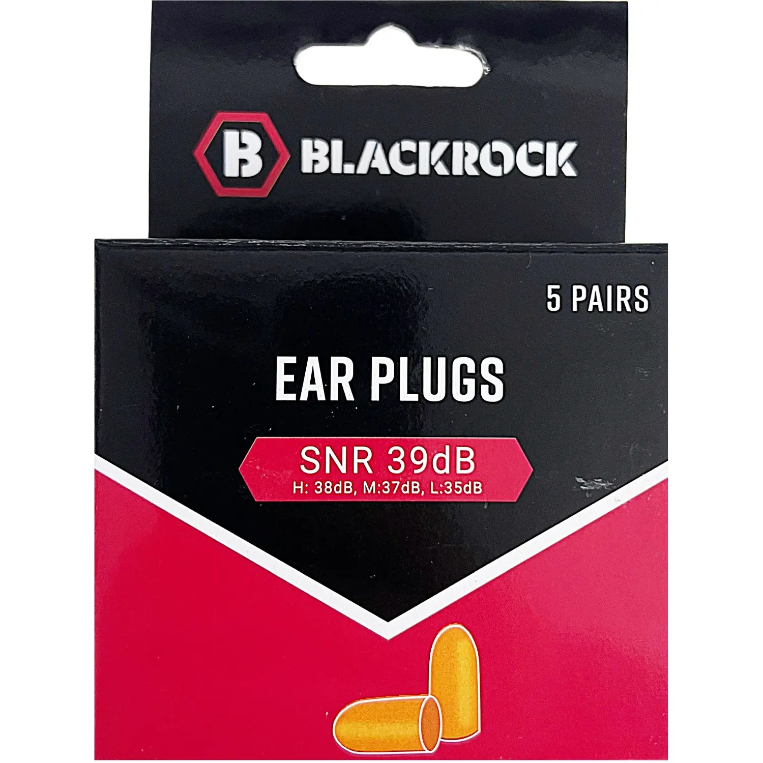 Blackrock Tapered Ear Plugs 5 Pairs