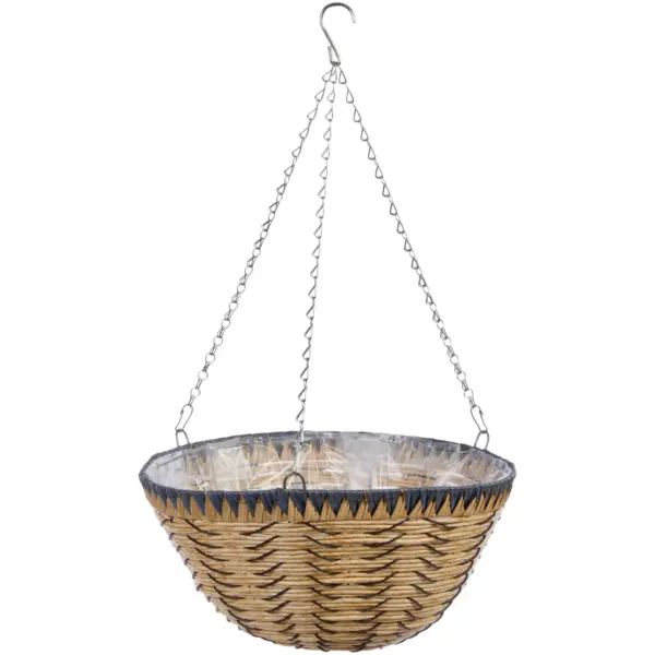 SMA0100 Smart Garden Hanging Basket Rattan Effect 14"