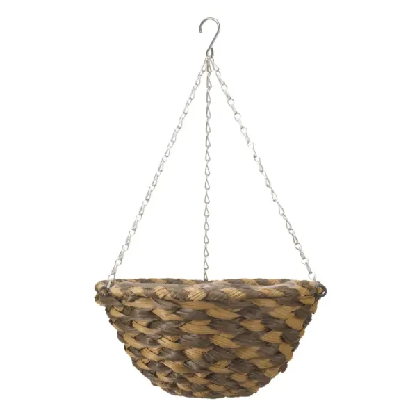 SMA0149 Smart Garden Hanging Basket Rattan Earth Braid 14"