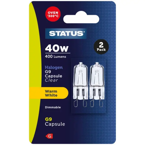 G9 Oven Capsule 40W pk2