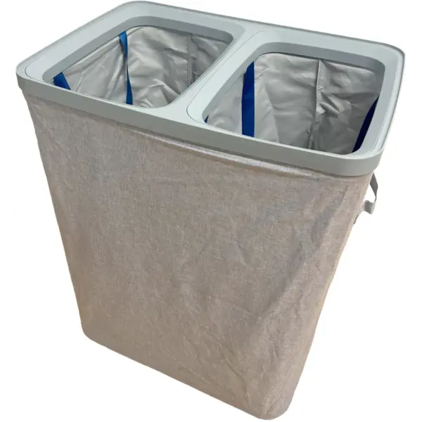 TEL0145 Blue Canyon Dual Laundry Hamper 100L 56x40x67cm