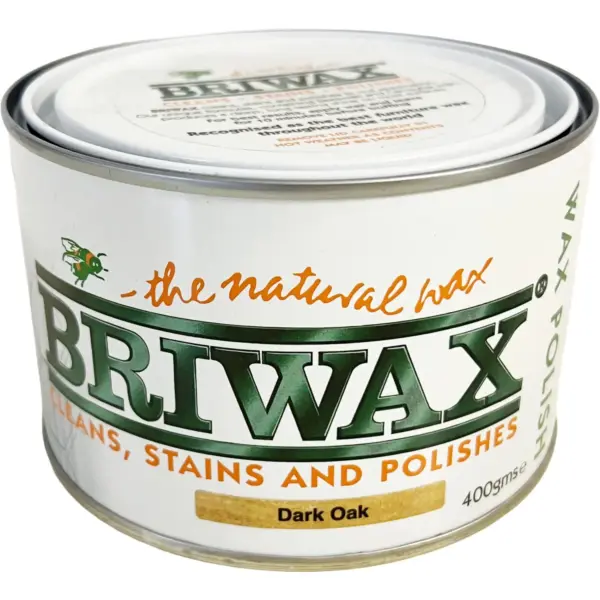 BWX0007 Briwax Wax Polish Dark Oak 400 gram
