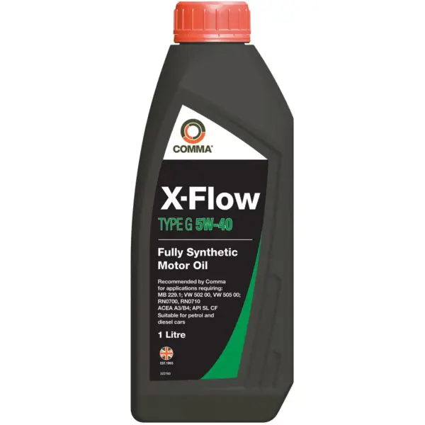 COM0036 Comma X-Flow Motor Oil 5W-40 1 Litre